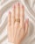 Modern Late 20th Century 14K Pink Rose Gold Diamond Beehive Cocktail Ring Estate, Size 6 For Sale - Image 3 of 3