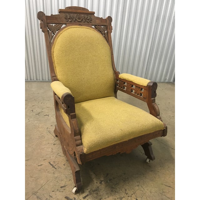 Early 20th Century Antique Wooden Glider Rocking Chair Chairish