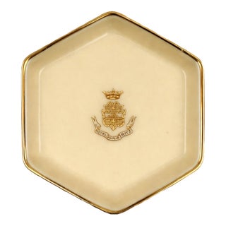 Vintage Ritz Paris Hotel Beige Porcelain Ashtray For Sale
