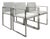 MCM Palecek Chrome Upholstered Arm Chairs - Set of 4 For Sale