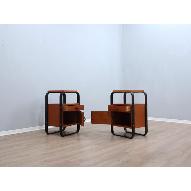 Transform your bedroom with this rare pair of nightstands attributed to giuseppe pagano, a definitive investment in mid-...