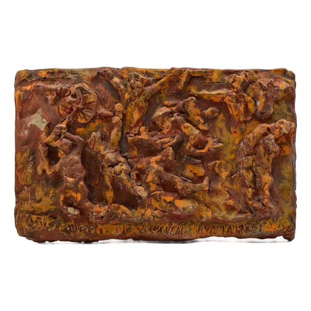 Sirio Pellegrini, Terracotta Relief Sculpture, 1960s, Terracotta For Sale