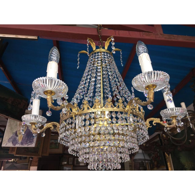 Crystal Chandelier, 1960s For Sale - Image 15 of 15