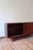 1970s Teak Sideboard with Sliding Doors and Black Vinyl Top, 1970s For Sale - Image 5 of 18