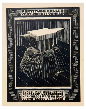 Maurits Cornelis Escher, Anvil, Woodcut, 1931