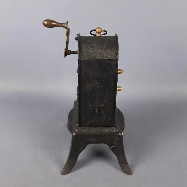 Antique Cast Iron and Brass Hand-Crank Rotisserie, Early 1900s For Sale - Image 4 of 12