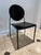 Set of 8 Memphis-style “Vik-Ter” black wood and metal side chairs by designer Dakota Jackson. The chairs feature a...