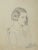 Vintage 1920's Portrait of Young Woman Pencil Drawing For Sale - Image 4 of 4