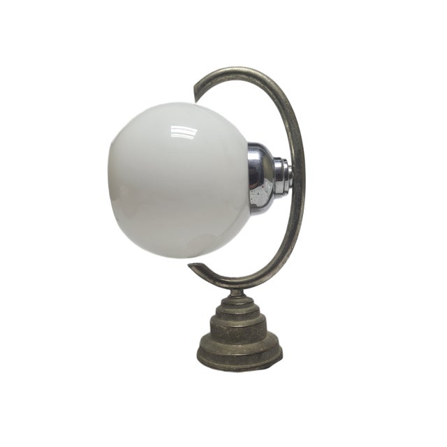 The wall lamp was produced in Poland in the 1950s. It is preserved in good condition. Up to 250V (Europe/UK Standard).The...