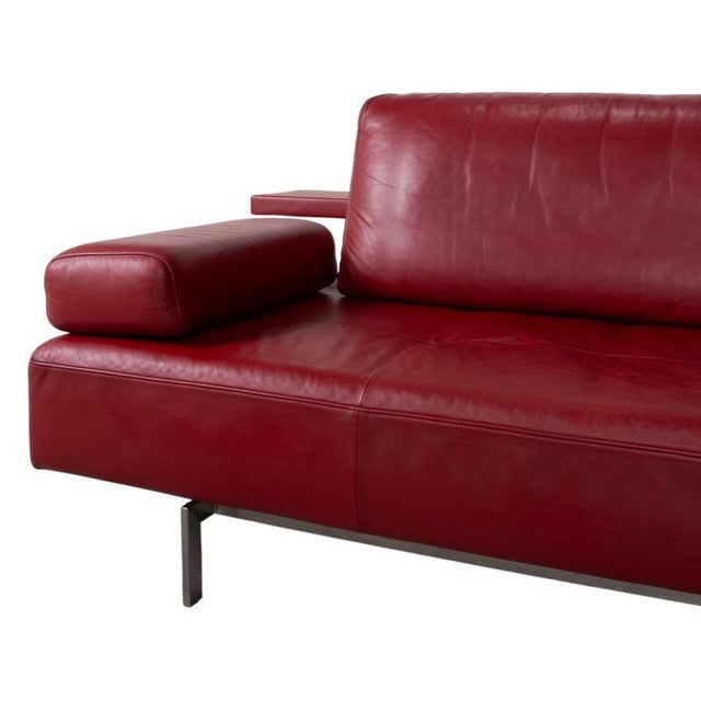Dono 6100 Set Leather Corner Sofa with Ottoman in Red with Manual Function from Rolf Benz, Set of 2 For Sale - Image 10 of 18