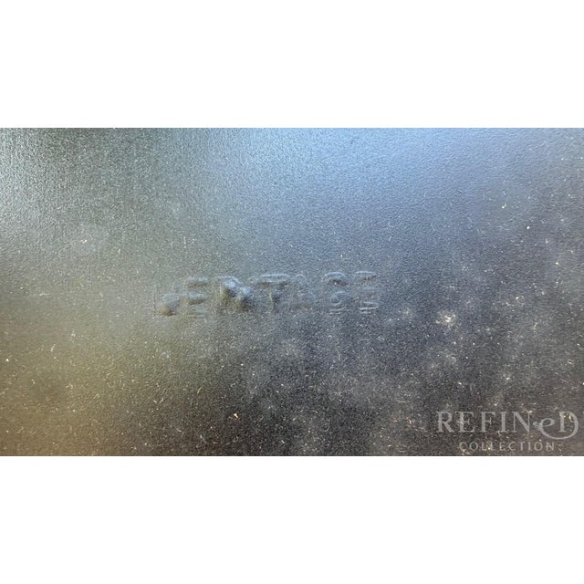 Pair of Hollywood Regency Black Lacquer & Gilt Side Tables by Heritage Furniture, Circa 1980s For Sale - Image 15 of 15