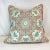 Vintage Coastal Mediterranean Cotton Decorative Pillow, Feather Down Insert, Indoor/Outdoor For Sale - Image 4 of 7