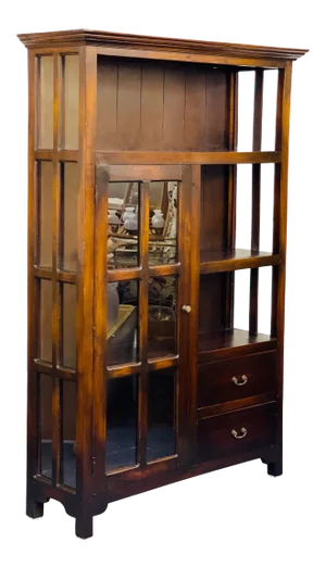Vintage Red Tree Bramble Furniture Single Door Kitchen Cupboard