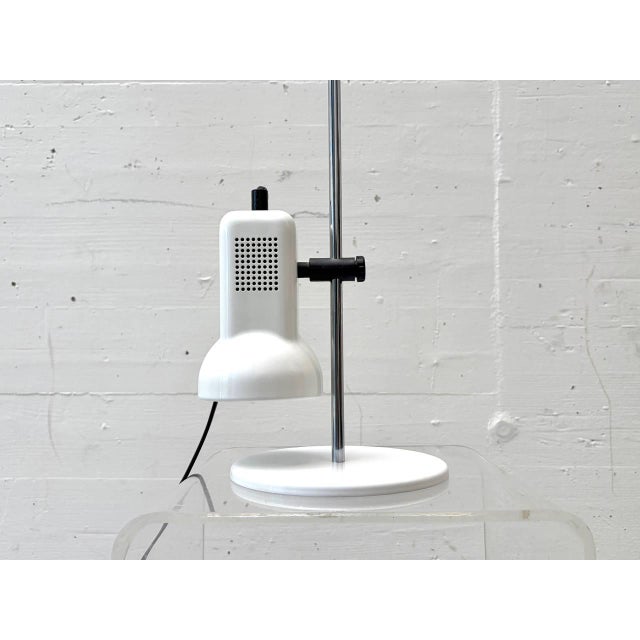 Space Age White Metal Table Lamp, 1970s For Sale - Image 12 of 16