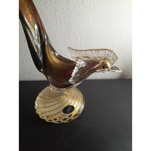 Italian 1980s Seguso Murano Art Glass Road Runner Sculpture, Made in Italy For Sale - Image 3 of 8
