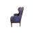 French 19th Century French Giltwood Wingback Chair with Blue Upholstery For Sale - Image 3 of 12