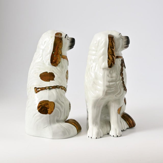 Antique Staffordshire Copper Lustre Mantle Dog Figurines, 1800s, Set of 2 For Sale - Image 4 of 14