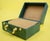 Bespoke deck of playing cards & dice cubes in Asprey Green pressed leather box!~ Dimensions: 4"W x 2 1/4"H x 3"D