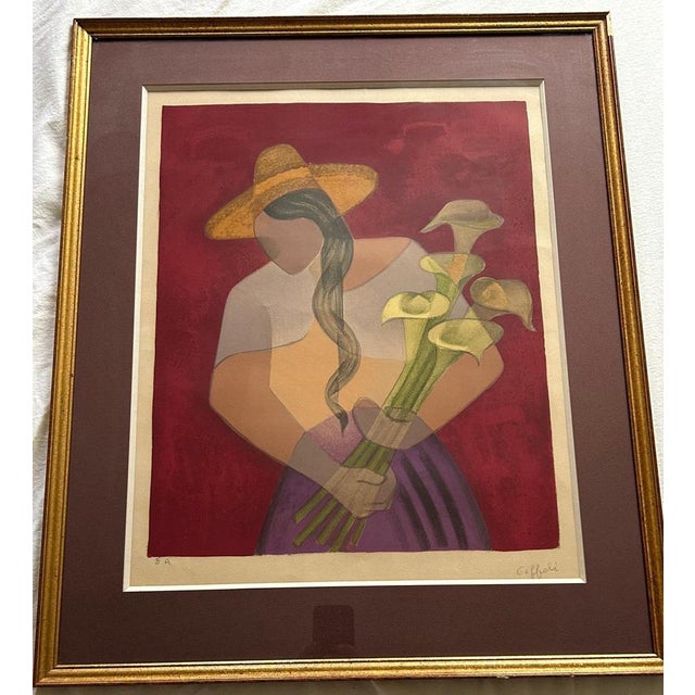 Louis Toffoli (1907-1999) women with arum lilies Lithograph signed lower right Edition of 125 numbered copies Numbered:...