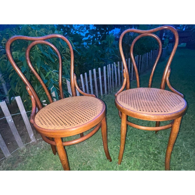 Thonet Antique Thonet #16 Matched Pair of Parlor Chairs For Sale - Image 4 of 10
