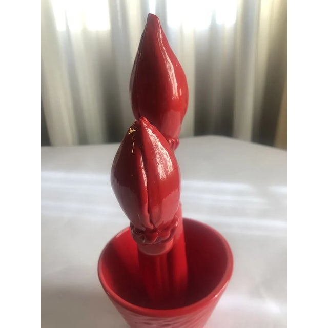 Italian Red Murano Glass Cacti by Napoleone Martinuzzi for Pauly & C. Venezia, 1970s, Set of 2 For Sale - Image 7 of 13