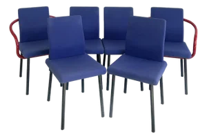 1980s Knoll Ettore Sottsass "Mandarin" Post-Modern Dining Chairs, Set of 6
