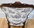 Wood Vintage French Country Carved Walnut Toile De Jouy Upholstered Accent Chair For Sale - Image 7 of 12