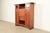 Mission Stickley Harvey Ellis Collection Arts & Crafts Inlaid Oak and Leaded Glass Bookcase With Drop Front Secretary Desk For Sale - Image 3 of 18