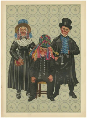 Vincent, Brooks, Day & Son, Staphorst Ceremonial Dress with Shell Hat and Silver Fobs, 1932, Paper