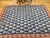 Vintage Kurdish Kilim Rug, Hand-Woven All-Over Paisley Pattern, Blue & Brick, 6x9 For Sale - Image 4 of 13