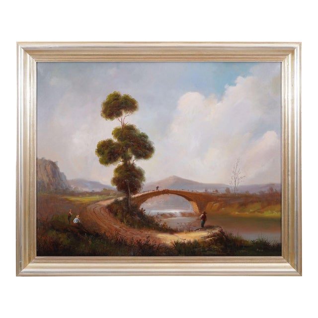 Idyllic Summer Landscape by A. Puig, 1800's For Sale