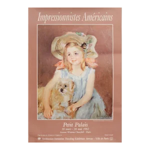 1982 French Exhibition Poster - "Impressionnistes Américains Au Petit Palais" (Mary Cassatt)