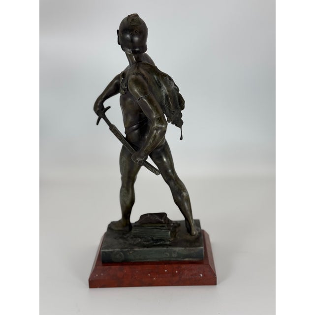 Classical Roman Mid 19th Century Émile Picault Bronze Sculpture – "Honor • Patria" For Sale - Image 3 of 10