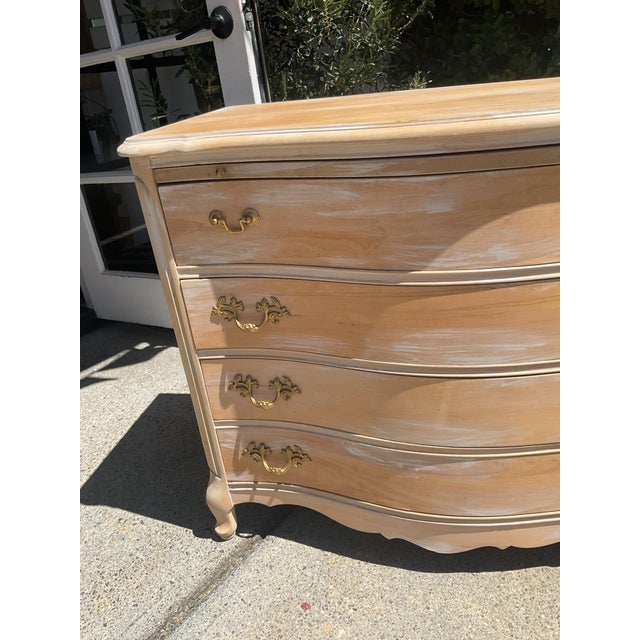 French Provincial Vintage Solid Wood French 4-Drawer Chest For Sale - Image 3 of 11