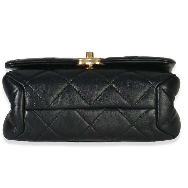 Chanel Black Quilted Lambskin Small Colour Match Flap Bag For Sale - Image 4 of 9