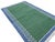 Not Yet Made - Made To Order Handmade Cotton Vegetable Dyed Rug, Forest Green, White and Blue Zig Zag Striped Dhurrie-12'x15' For Sale - Image 5 of 12