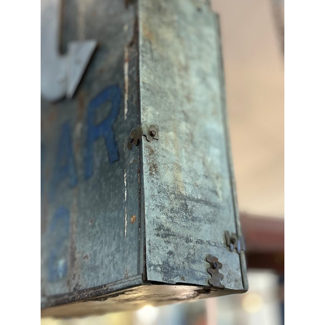 Galvanized Steel Fragment From Retro Neon Sign For Sale In Philadelphia - Image 6 of 9