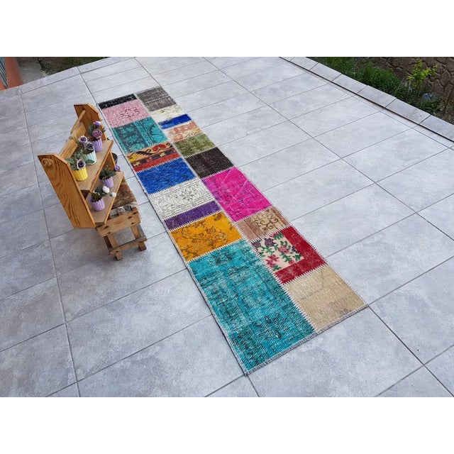 Colourful Mid 20th Century Wool Carpet For Sale - Image 6 of 10