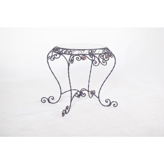 Mid-Century Modern Portuguese Rustic Oval Table in Iron, 1950 For Sale - Image 3 of 9