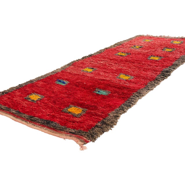 21987 Vintage Boujad Moroccan Rug, 02'10 x 06'11. The Harvest Promise: A Vintage Moroccan Boujad Masterpiece of Prosperity...
