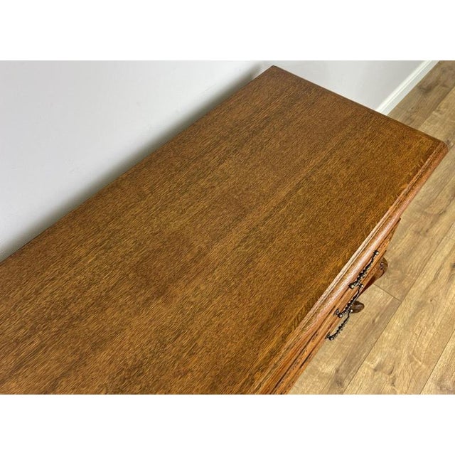 Vintage Louis French Oak Chest of Drawers For Sale - Image 10 of 13