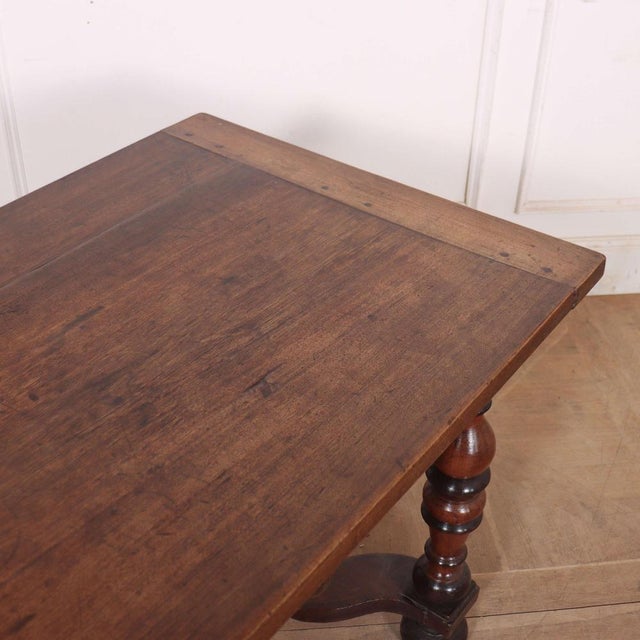 Italian Walnut Side Table For Sale - Image 9 of 11