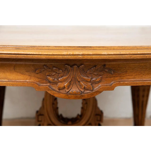 Antique Napoleon III French Table in Walnut, 1800s For Sale - Image 4 of 5