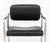 Bauhaus Black Leather and Chrome Armchair For Sale - Image 4 of 7
