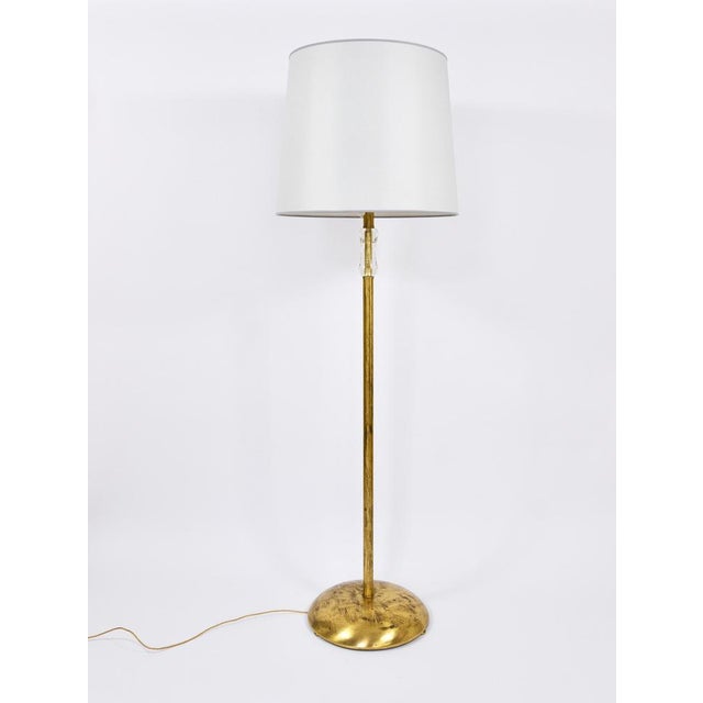 Vintage Brass Floor Lamp with Glass Handle from Bakalowits & Söhne, 1950s For Sale - Image 11 of 18