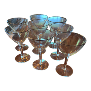 1960s Cocktail Coupe Glasses- Set of 8