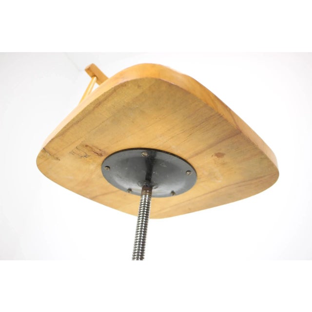 Mid-Century Wood Revolving Chair, Czechoslovakia, 1970s For Sale - Image 13 of 15