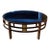 Art Deco Oval Coffee Table, or Side Table, With Original Cobalt Blue Glass Top For Sale
