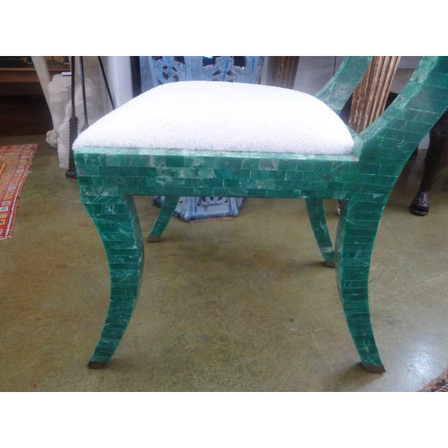 Green Late 20th Century Vintage Maitland - Smith Tessellated Stone Klismos Chair For Sale - Image 8 of 12