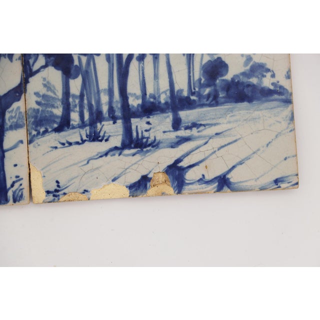 Ceramic 19th Century Set of Two Tiles Depicting Trees, Portuguese Baroque For Sale - Image 7 of 10